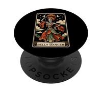 The Belly Dancer Danse du Ventre Tarot Carte Squelette PopSockets PopGrip Adhésif
