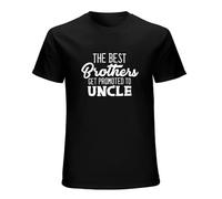The Best Brothers Get Promoted to Uncle Mens T-Shirt Baby Surprise Reveal Tee Black XL