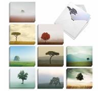 The Best Card Company - 20 cartes vierges paysage nature (10 x 13 cm) (10 motifs, 2 de chaque) - Arbres intemporels AM9524OCB-B2x10