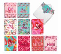 The Best Card Company Be Mine Forever AM10428VDG-B2x10 Lot de 20 cartes de Saint-Valentin assorties avec enveloppes 10 motifs, 2 de chaque)
