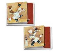 The Best Card Company Farm To Table - 12 cartes d'invitation pour dîner avec enveloppes (10,2 x 13,9 cm) - Motifs amusants de chef, invitations toutes occasions, RSVP (2 motifs, 6 de chaque)