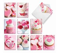 The Best Card Company Lot de 20 cartes de Saint-Valentin assorties avec enveloppes (10 motifs, 2 de chaque) Sweet Hearts AM10432VDG-B2x10