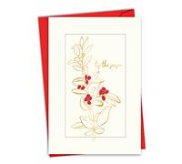 The Best Card Company Noel Art-Berries C9552IXSG Carte de vœux Merry Christmas avec enveloppe 11 x 17 cm