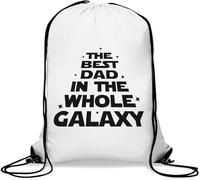 The Best Dad In The Whole Galaxy Sac de gym décontracté avec cordon de serrage Blanc