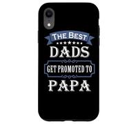 The Best Dads Get Promoted to Papa Father's Day New Grandpa Coque pour iPhone XR