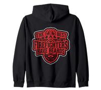 The Best Firefighters Have Beards Funny Bearded Fireman Blague Sweat à Capuche