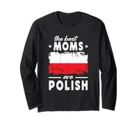 The Best Moms are Polish Mother's Day Poland Flag Manche Longue