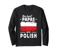 The Best Papas are Polish Father's Day Poland Flag Manche Longue