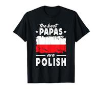 The Best Papas are Polish Father's Day Poland Flag T-Shirt