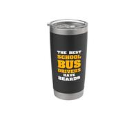 The Best School Bus Drivers Have Beards Funny Citation Meme Gobelet isotherme en acier inoxydable double paroi