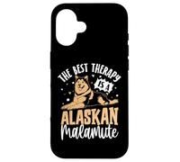 The Best Therapy is A Alaskan Malamute Coque pour iPhone 16