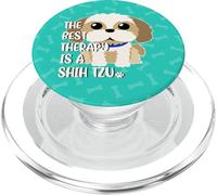 The Best Therapy is a Shih Tzu Dog PopSockets PopGrip pour MagSafe