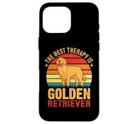 The Best Therapy is Golden Retriever Coque pour iPhone 16 Pro Max