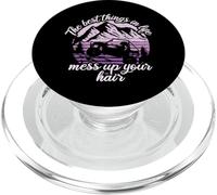 The Best Things in Life Mess Up Your Hair - Humoristique PopSockets PopGrip pour MagSafe