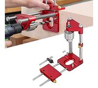 The best woodworking drill locator, Adjustable Punch Locator Drill Template Guide, Woodworking Drilling Locator Tool Kit - Outil de localisation, gabarit de perçage pour porte (Rouge)