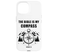 The Bible is My Compass - Joshua 1:8 Christian Faith Camping Coque pour iPhone 15
