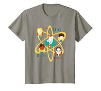 The Big Bang Theory Atomic Friends T-Shirt, Enfant, Ardoise, 8 Ans