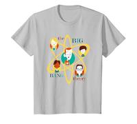 The Big Bang Theory Atomic Friends T-Shirt, Enfant, Argent, 12 Ans