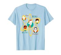 The Big Bang Theory Atomic Friends T-Shirt, Homme, Bleu Céleste, XL
