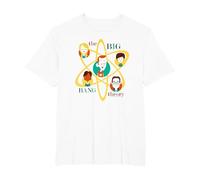 The Big Bang Theory Atomic Friends T-Shirt, Homme Grandes Tailles, Blanc, 2X Tall
