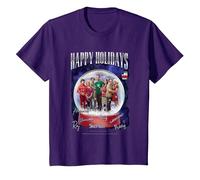 The Big Bang Theory Happy Holidays T-Shirt, Enfant, Violet, 6 Ans