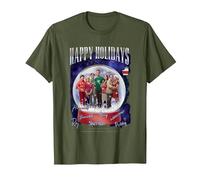 The Big Bang Theory Happy Holidays T-Shirt, Homme, Olive, 3XL
