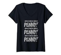 The Big Bang Theory Knock Knock Knock Penny T-Shirt avec Col en V
