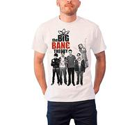 The Big Bang Theory Officiellement sous Licence Cast T-Shirt pour Hommes (Blanc), Medium