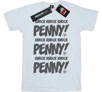The Big Bang Theory - T-shirt garçon "Knock Knock Penny" BI1579 (128) (Blanc)