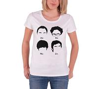 The Big Bang Theory T Shirt Prefix Heads nouveau officiel Femme Skinny Fit Blanc