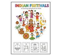 The Big Book of Indian Festivals inspired Colouring Book for Kids & Adults: 20 Simple Coloring Pages of Diwali, Holi, Eid, and More for Kids