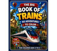 The Big Book of Trains Coloring Book: 60 Railway Adventures Seen from the Driver's Cab | Hidden Object Missions for Kids Ages 4-8