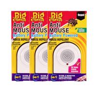 The Big Cheese Lot de 3 répulsifs à ultrasons pour souris et rats alimentés par piles - Idéal pour les zones intérieures sans prise - Sans danger pour les rongeurs et les animaux domestiques - 3 piles