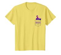 The Big Lebowski The Jesus Pocket Hit T-Shirt, Enfant, Citron, 12 Ans