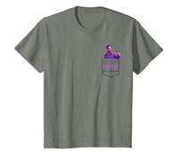 The Big Lebowski The Jesus Pocket Hit T-Shirt, Enfant, Vert Kaki chiné, 4 Ans
