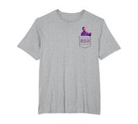 The Big Lebowski The Jesus Pocket Hit T-Shirt, Homme Grandes Tailles, Gris Chiné, 2X Tall