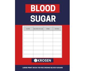 The Big Print Blood Sugar Log: A Simple 2-Year Daily Glucose Tracker