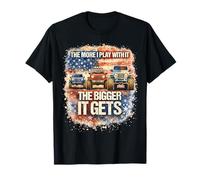 The Bigger It Gets Off Road 4x4 Motif Camion Drapeau américain T-Shirt