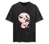 The Binding of Isaac Cute Character Guppy's Cat Unisex T-Shirt Black Mens Top Tee L