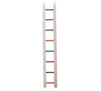 The Bird House Happy Pet Escabeau en Bois Multicolore 8 marches pour Oiseaux Durable balançoire perchoir perchoir Exercice Jouet Cage Accessoire pour perroquets calopsittes 61 cm