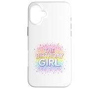 The Birthday Girl | Rétro Groovy Rainbow Sparkle Stars Coque pour iPhone 16 Plus