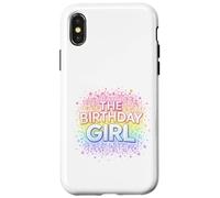 The Birthday Girl | Rétro Groovy Rainbow Sparkle Stars Coque pour iPhone X/XS