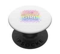 The Birthday Girl | Rétro Groovy Rainbow Sparkle Stars PopSockets PopGrip Adhésif