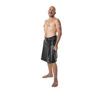 The Black Rose - Jupe Homme en Cuir - Modèle Mason - Courte - Jupe Homme Martial Ride Elégant Court Jeux de Rôle Gothique BDSM Cosplay - Noir - Medium