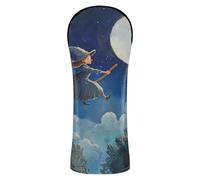The Black Witch on Halloween Golf Club Cover Set Couvre-club de golf étanche avec étiquette numérotée pour conducteur, bois et pilotes de golf hybrides pour homme