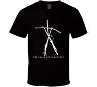 The Blair Witch Project Movie Horror Scary Black T-Shirt Printed Tee Graphic Top for Men Shirt 3XL