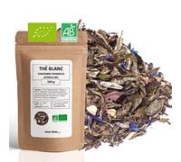 Thé Blanc bio Framboise gingembre acérola - 100g (40 tasses) - Thé en vrac 100% agriculture biologique - Mes-Thés