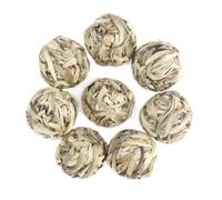 Thé blanc en forme de boule thé comprimé Bai Hao Yin argent faite à la main Thé chinois parfumé puer (8PCS)