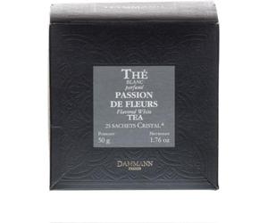 Thé Blanc Passion de Fleurs - Flavored White Tea, Dammann Frères (25 Sachets Cristal, 50g)