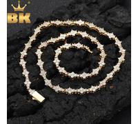 THE BLING KING - collier chaîne de Tennis en nid d'abeille, réglage de griffes, ras du cou en zircone cubique 5A, bijoux HipHop à la mode pour cadeau de fête